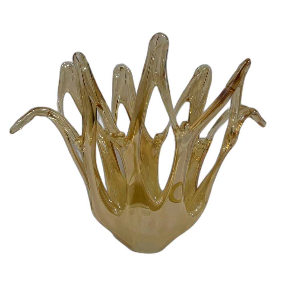 Vintage Italian Murano Style Art Glass Centerpiece Handmade in Italy